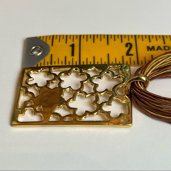 Floral Statement Necklace on Multi Cords - Picture 10 of 12